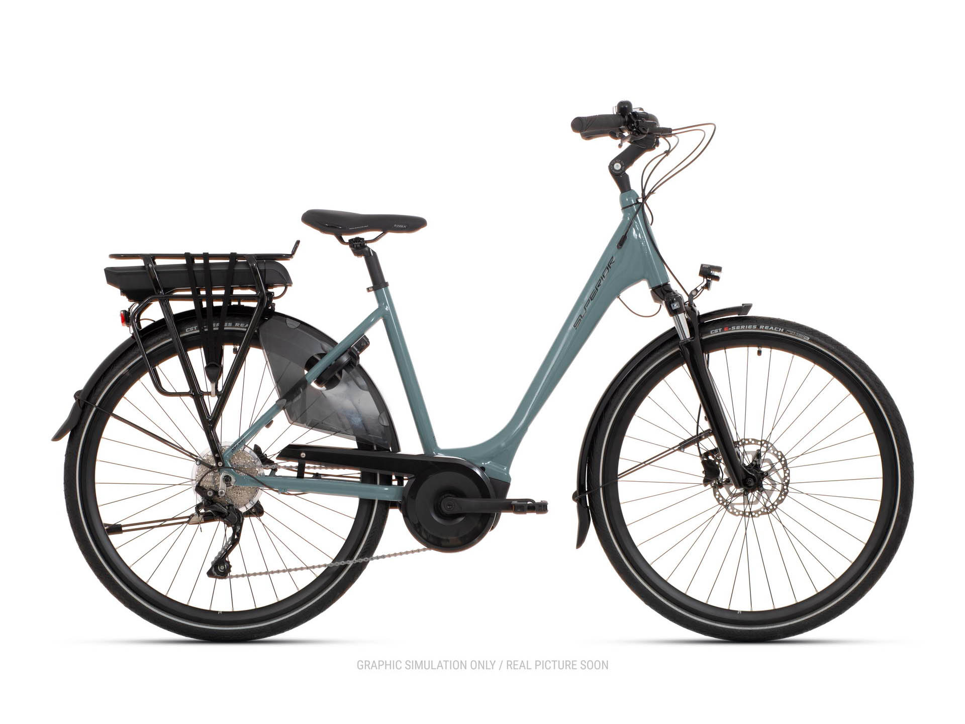 Superior elektriskais pilsētas velosipēds